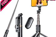 Selfie Stick, 4 in 1 Extendable Bluetooth Selfie Stick Tripod 360 Degree Rotation Stable Tripod Stand with Detachable Wireless Remote, Compatible with GoPro (FREE SHIPPING)