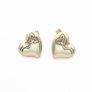 ST Justin Celtic Hearts Sterling Silver Earrings, In Original Box Image 2
