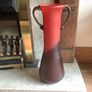 Vase Glass Nouveau Floor Vase Copper Handles Image 2