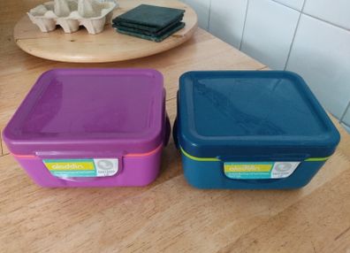 Two Sturdy Insulated Lunch Boxes - Dishwasher Safe - Leakproof - price is for both