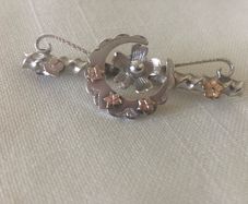 antique victorian sterling silver sweetheart brooch