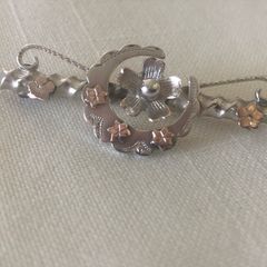 antique victorian sterling silver sweetheart brooch