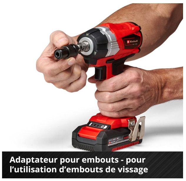 Einhell Professional Cordless Impact Wrench TP-CW 18 Li BL Solo Power X-Change (18 V, 215 Nm, Brushless, External Square Socket, Bit Adapter, LED Light, Battery Not Included)