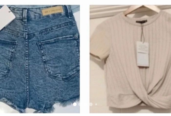 Girls Bershka Crop Top/ Shorts
