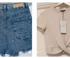 Girls Bershka Crop Top/ Shorts