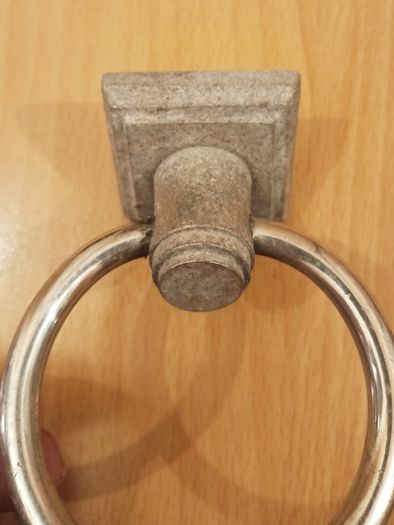 Vintage-style cast aluminium  ring drop handles  3 pc