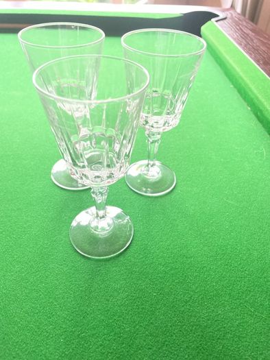 3 dainty Crystal small wine glasses