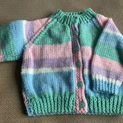 Hand knit Baby Cardigan