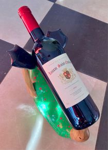 Wooden duck wine holder
