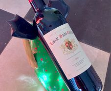 Wooden duck wine holder