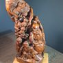 Chinese Wood Carving Qing Large 35cm Image 2
