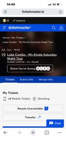 Luke Combs Sunday ticket Shane