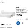 Single ikea bed with pull out extra mattress Image 2