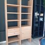 solid oak display cabinet with drawers Image 2