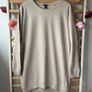sweatshirt H&M long beige sweatshirt with curved hemline medium Image 2