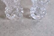 Set 2 Lead Crystal Bud Vase Toothpick Holder Zajecar Yugoslavia