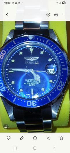 New Invicta gents watch on steel braclet.