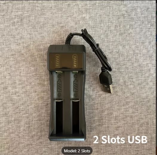 USB Charging 18650 Battery Charger 2 slot