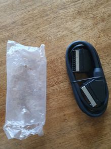 Scart to Scart Cable/Lead 1.5m - 21 Pin Fully connected, Male to Male connection, Black