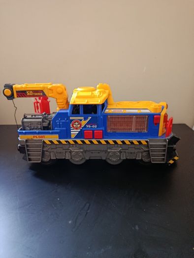 Dickie Toys Light and Sound Cargo Train with Crane