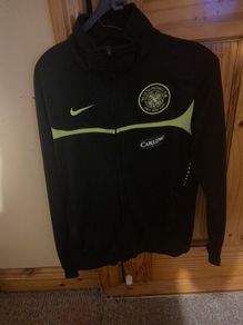 2009-10 NIKE Celtic GLASGOW NEON Football ZIP Soccer Tracksuit Bomber SIZE M