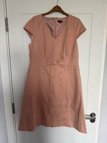 Jaeger Peach A-Line Dress Size 16