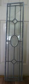 Antique Stunning Leaded Stained Glass Window Art  40,5" x 9"