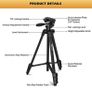 Phone Tripod for iPhone 55inch/140cm, Extendable Mobile Phone Tripod Stand, Portable Camera Tripod Stand for filming with Wireless Remote Shutter and Holder Mount, Black Image 7