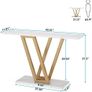 Console Table, Industrial Hallway Table for Entrance Area, 110 cm Entrance Tables, Narrow Sofa Table, Side Table for Living Room, Sturdy Metal Frame & Easy Assembly Image 2