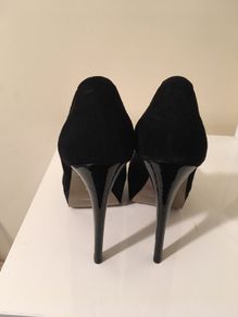 Carvela black suede heels