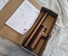 Vado Individual Round Bottle Basin Waste Trap - brushed bronze