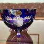 Pretty Cobalt Blue Crystal Retro Sugar or Trinket Bowl Image 8