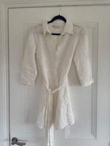 Zara white broderie anglaise dress Bnwot