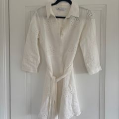 Zara white broderie anglaise dress Bnwot