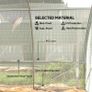 4 x 3 x 2 m Polytunnel Greenhouse w/ Roll-up Side Walls, Steel Frame Walk-in Grow House Tent w/ Zippered Door and 8 Windows and Reinforced Cover for Garden and Backyard, White Image 6
