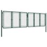 Garden Gate Steel 400x125 cm Green Image 2