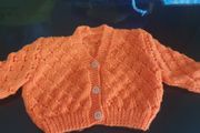 hand knit baby cardigan