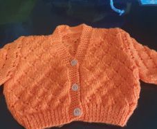 hand knit baby cardigan