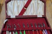 1950s Vintage Cocktail Fork Set