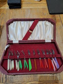 1950s Vintage Cocktail Fork Set