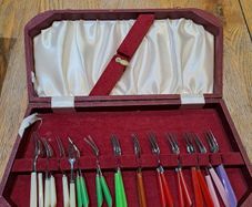 1950s Vintage Cocktail Fork Set