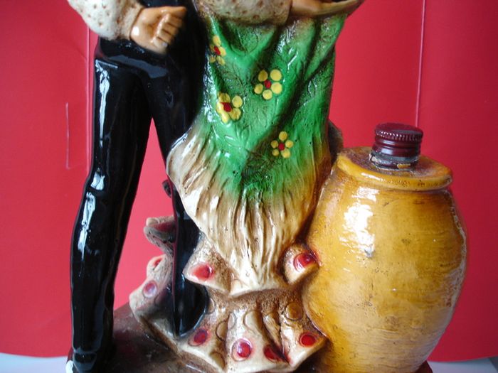 Vintage ceramic statue of a Spanish  Flaminco Dancers/ Couple 11".