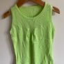 Brand new Girl's Lime Ribbed Vest Top with Sequin Embellishments | Size 5 years Image 2