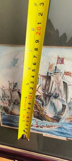 Framed Picturer print of The Spanish Armada, a naval fleet sent by Spain against England in 1588.