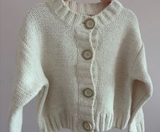 White cardigan with glitter 110 cm
