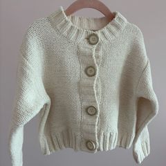 White cardigan with glitter 110 cm