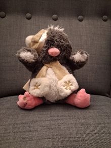Christmas musical soft toy.