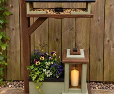 Garden Planter With Bird Feeder & Watering Station