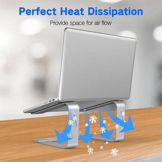 Laptop Stand for Desk, Metal Laptop Riser Holder, Removable Notebook Stand Ventilated Cooling Computer Stand Compatible with 10-15.6 Laptops