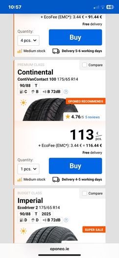 trailer wheels 4 x 108 fiesta ford pair of